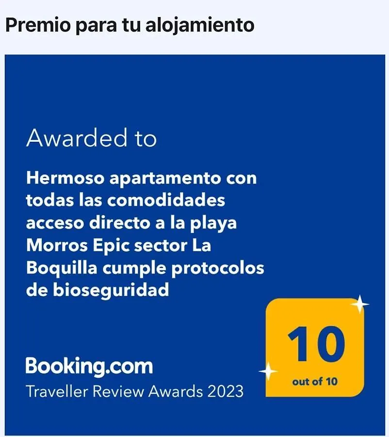 Hermoso Apartamento Con Todas Las Comodidades Acceso Directo A La Playa Morros Epic Sector La Boquilla Cumple Protocolos De Bioseguridad Cartagena 0*,
